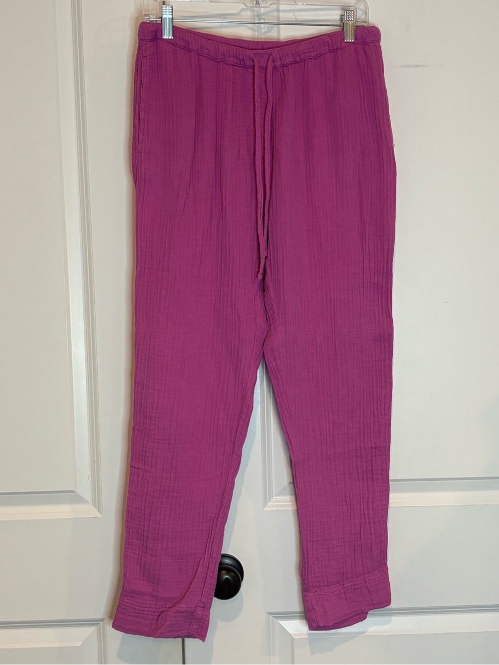 Xirena Jordyn Pink Cotton Gauze Drawstring Pants M